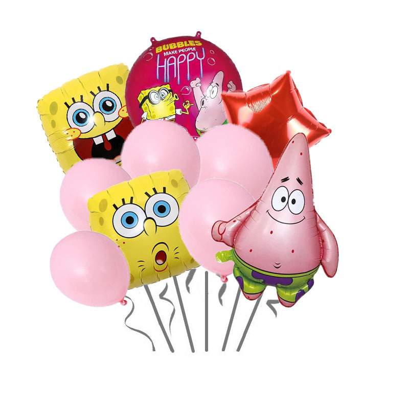 Baby Children's Cartoon Sponge Baby Shape Aluminum Balloon Pie Star Birthday Party Decoration Layout Products