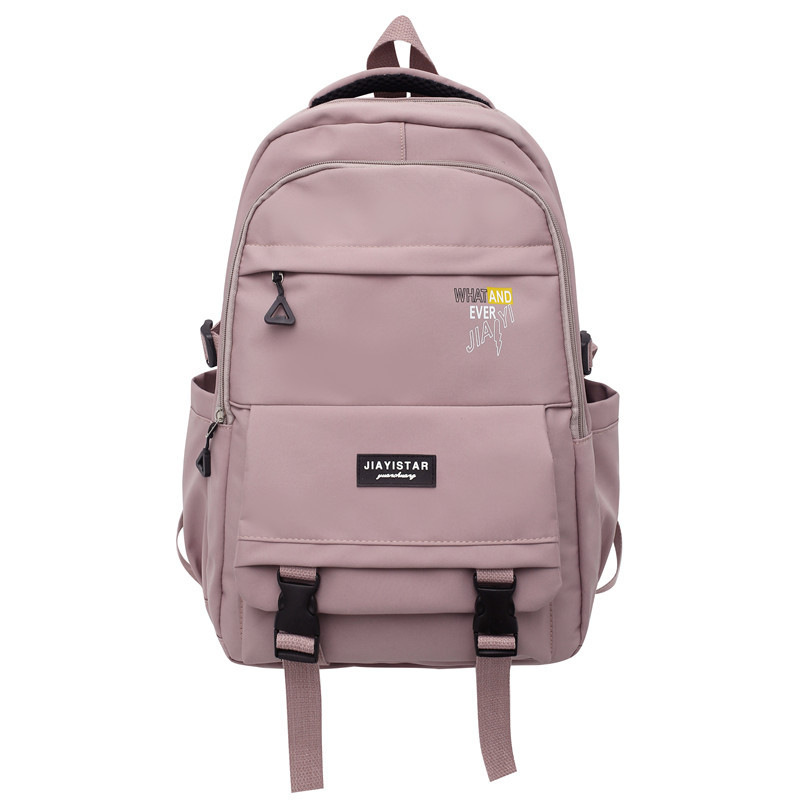 Student Schoolbag Female This Year New Junior High School Student High School Student Backpack Simple Wide Shoulder Strap Backpack