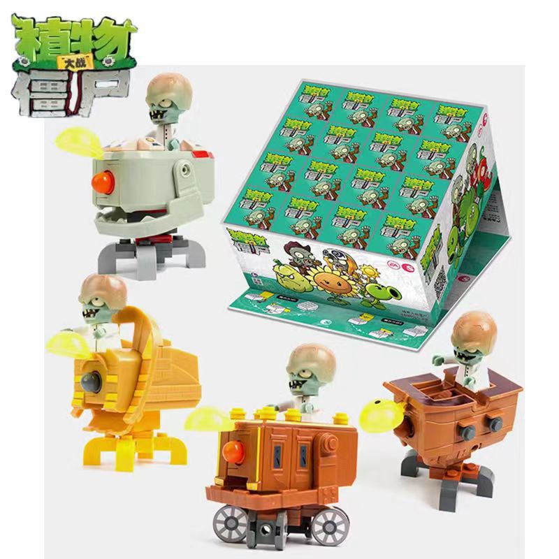 Genuine Plants Vs Zombies Capsule Toy Ball Machine Blind Box Hand-Made Assembled Building Blocks Doll Toy Capsule Toy Model Wholesale