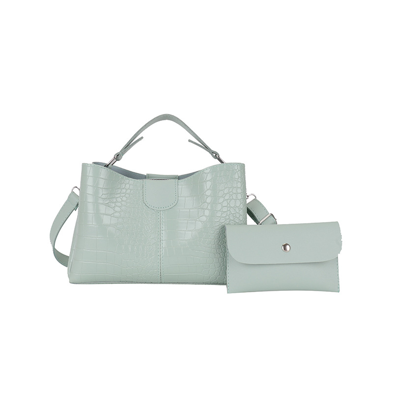 Women's Two-Piece Bag, New Crocodile Pattern Women's Tote Handbag Shoulder Messenger Bag, Fall 2020