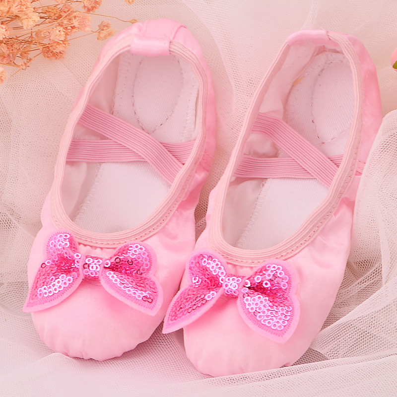 公主风儿童芭蕾舞鞋女孩跳舞鞋宝宝跳舞舞蹈鞋演出软底形体考级鞋