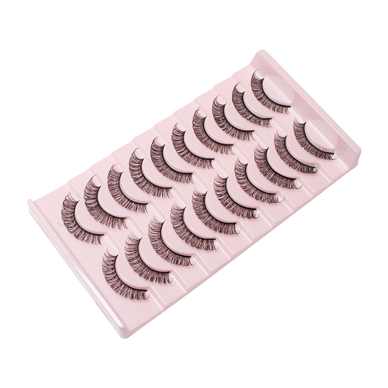 Dingsen False Eyelashes Factory Cross-Border Stable Supply 10 Pairs DD Warped Holiday Eyelashes Russian Volume Set