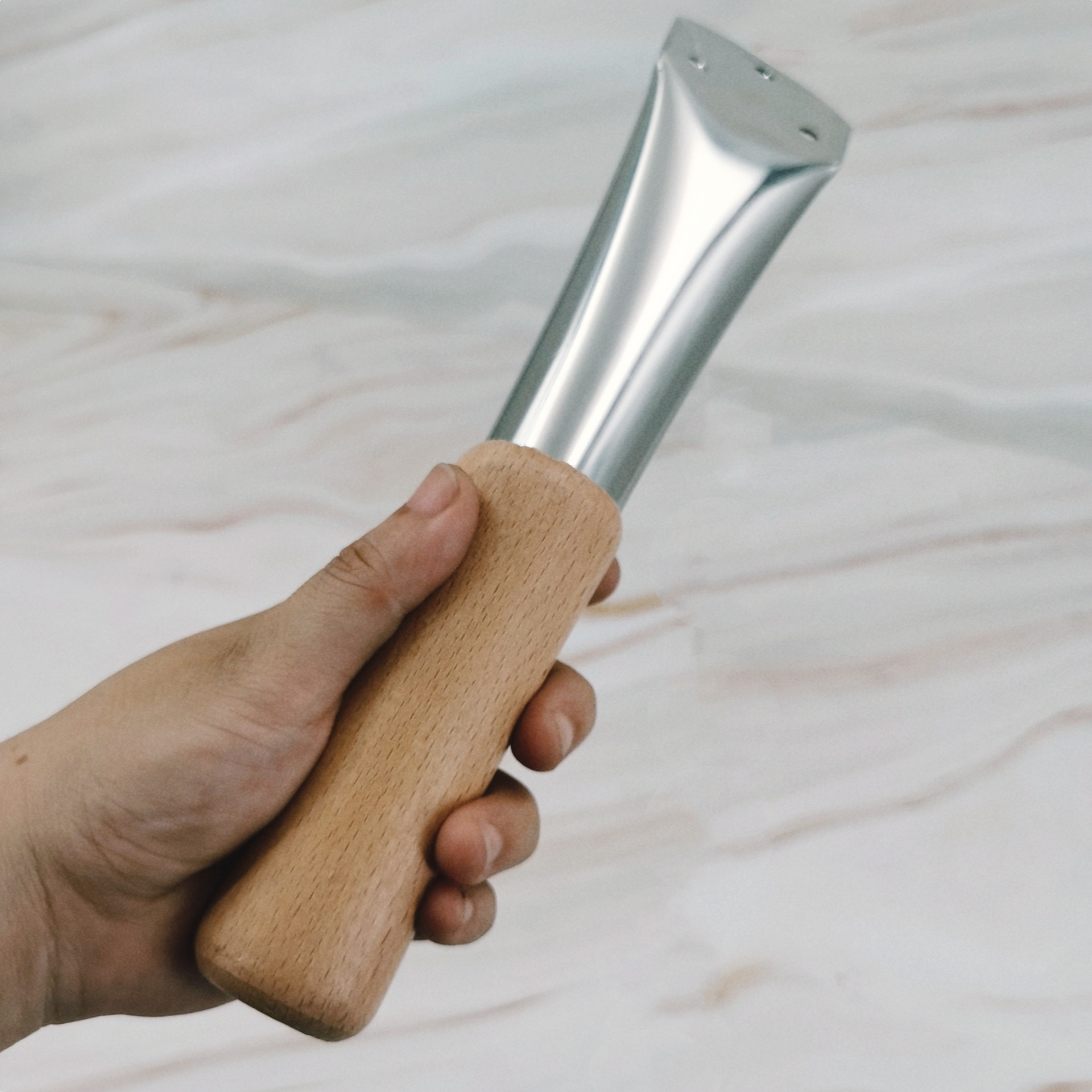 实木炒锅把手加厚不锈钢炒锅手柄炒菜锅平底锅铁锅炒鼎手柄配件