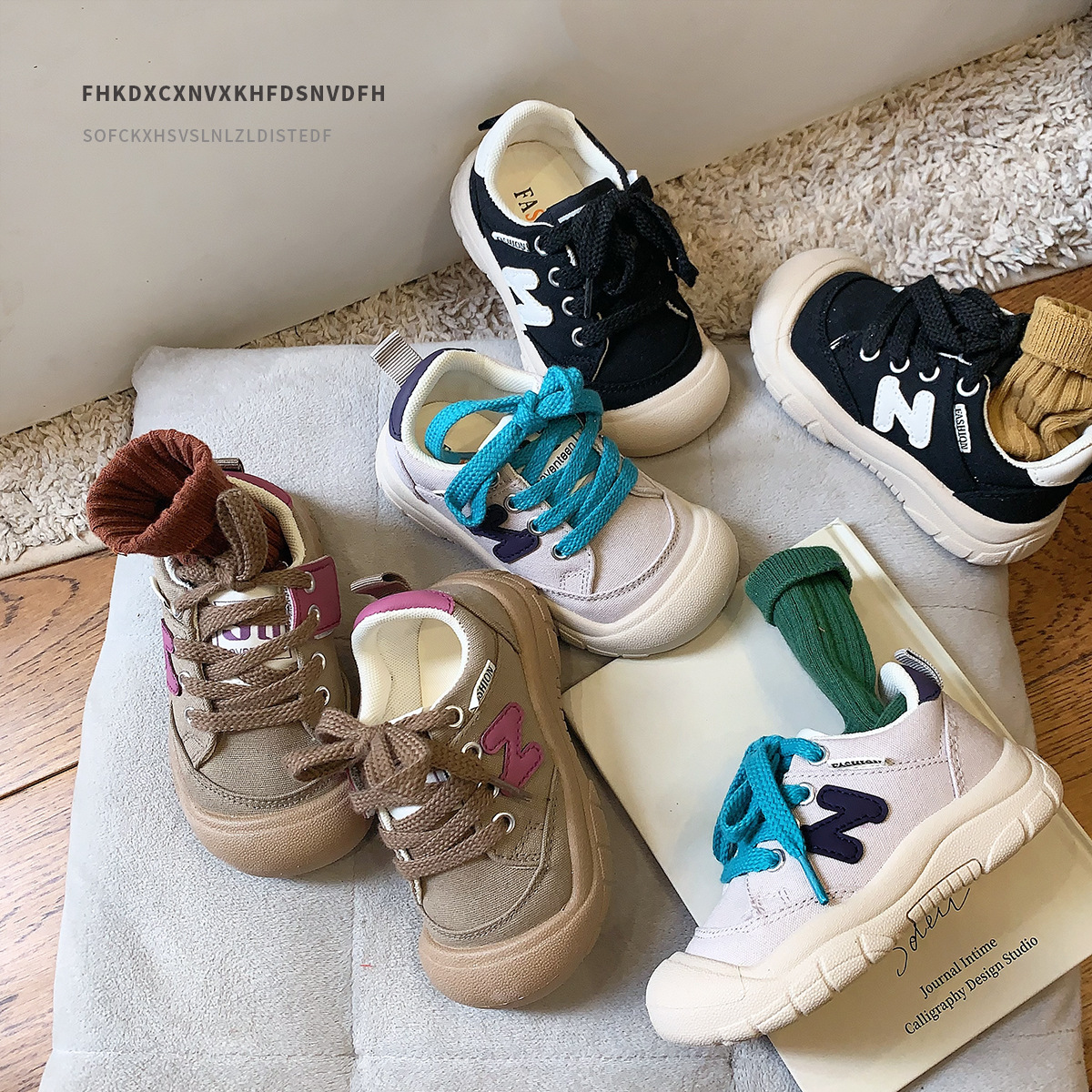 丑萌童鞋小童1-3-6岁儿童帆布鞋2024春款女童鞋子男童户外登山鞋