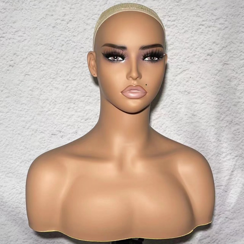 European and American Model Head Mannequin Head Wig Earrings Hat Display Shoulders Mannequin Head Half-Length Mannequin Head