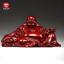 红花梨木雕弥勒佛像摆件实木元宝布袋坐笑佛红木工艺品玄关装饰品