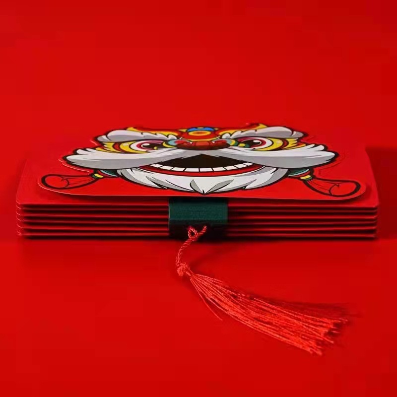 2022 Year of the Tiger Spring Festival Red Envelope Creative Folding Red Envelope New Year of the Tiger Spring Festival Birthday Lucky Money Envelope Red Packet