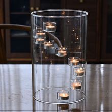 欧式特大号玻璃烛台烛光晚餐装饰摆件创意烛台蜡烛家用