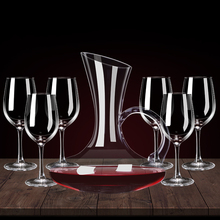 之达红酒杯套装欧式玻璃杯高脚杯创意葡萄酒杯6只装醒酒器2个酒具