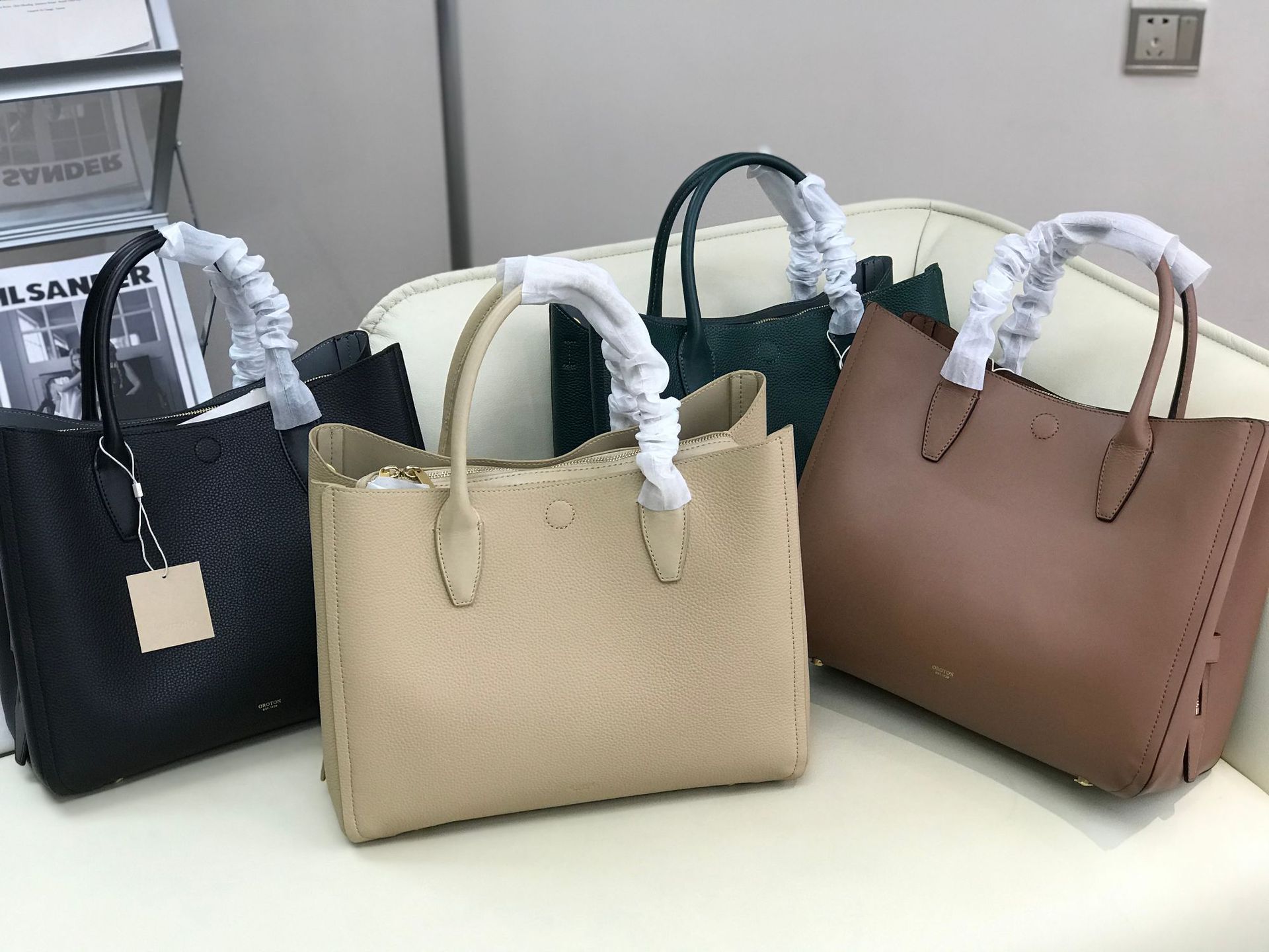 澳洲轻奢oroton托特水桶包单肩斜跨手拎女包大容量通勤包一件代发