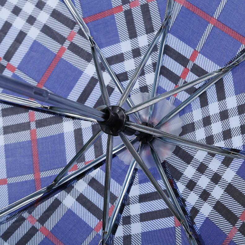 Umbrella Triple Folding Umbrella Portable Sunny and Rainy Folding Umbrella Classic Plaid Umbrella Mini Folding Umbrella Advertising Umbrella Umbrella Wholesale