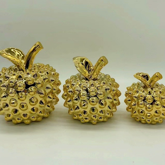 Fruit Apple Plating Golden Champagne Golden Pineapple Pineapple Ceramic Decoration Home Ornament Furnishing Crafts 11