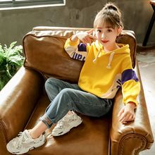女童套装春装2024新款韩版儿童装时髦卫衣女孩洋气牛仔裤两件套潮