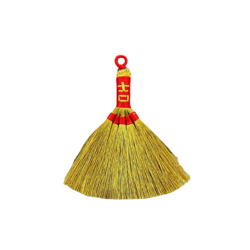 Hot Gift for Dragon Boat Festival Golden Mango Broom Children Baby Sleeping Mini Bedside Small Broom Pendant