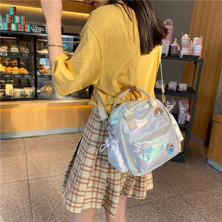 2021 Summer New Japanese Ins Harajuku Gradient Color Laser Girl Student Small Bag Cute Small Bag Female