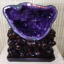 天然水晶洞紫晶洞摆件紫晶块原矿聚宝盆水晶 原石批发紫水晶洞