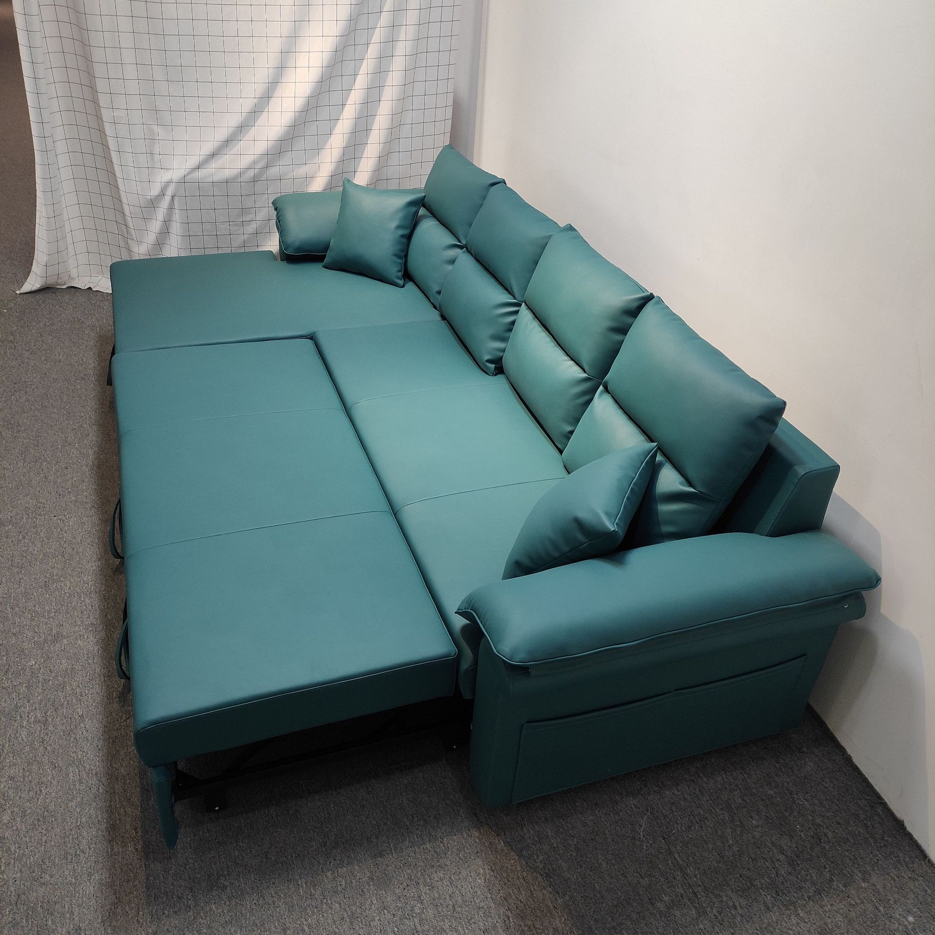 皮艺沙发床 小户型客厅两用储物沙发 多功能沙发床 折叠沙发床