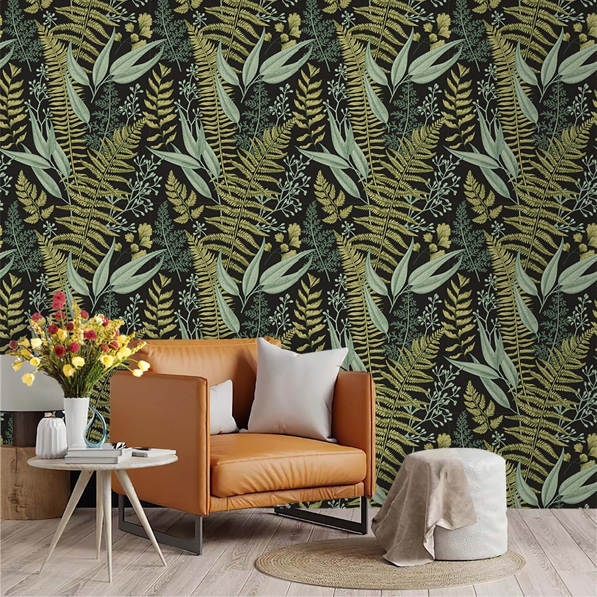 自粘小壁纸pvc墙贴薰衣3d打印墙纸卧室厨房翻新装饰贴纸植物风