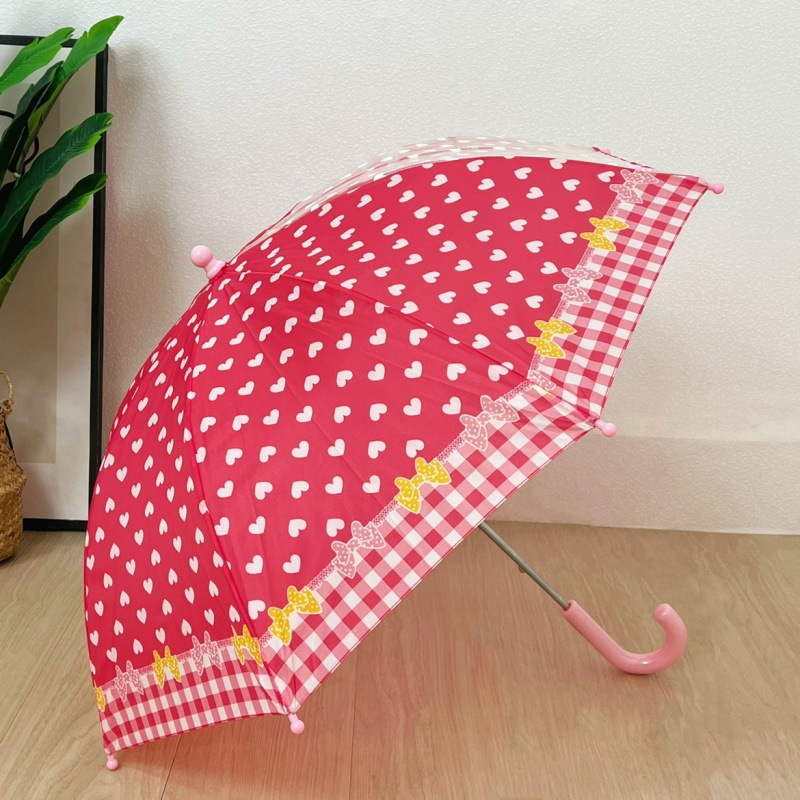 45cm幼儿园女孩宝宝小爱心一面透明手开长柄雨伞小-阿里巴巴