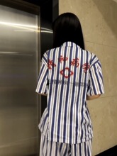 搞怪精神院睡衣情侣居家搞怪两件套装闺蜜恶搞家居服男女同款短袖