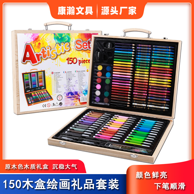 small gifts for school season 150oc wooden box watercolor pens set holiday gifts painting learning art supplies