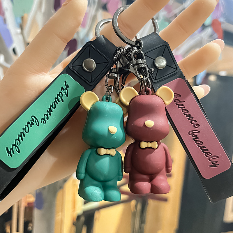 Creative Trend Nordic Bow Tie Bear Violent Bear Keychain Doll Automobile Hanging Ornament Couple Promotional Gift Key Chain
