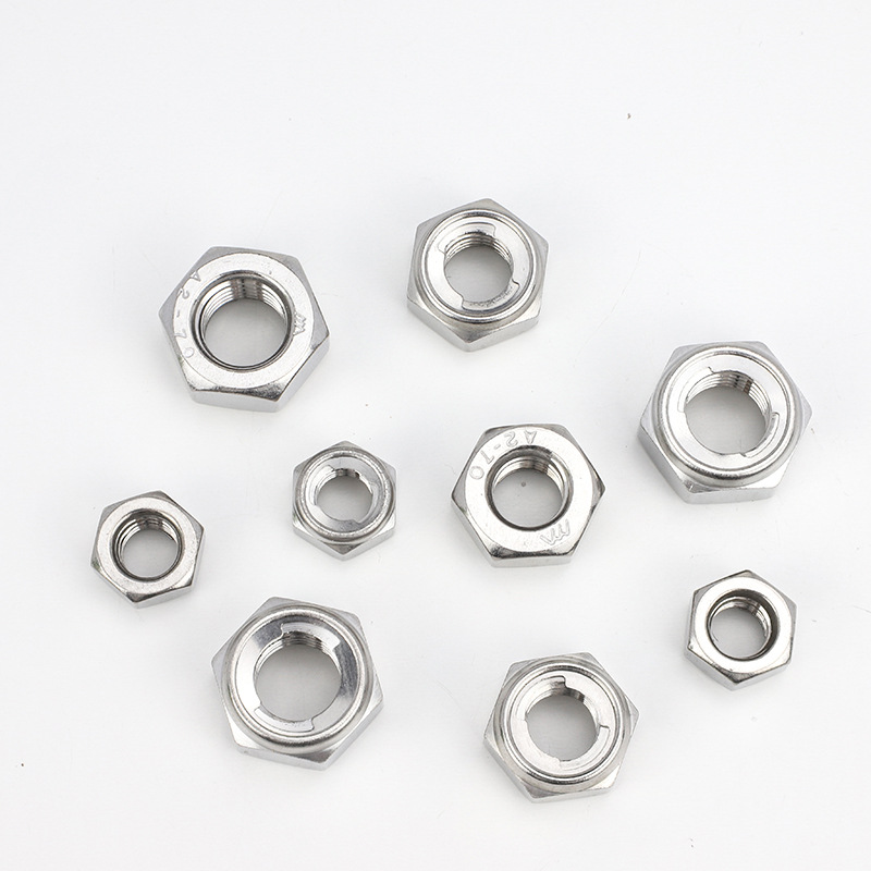 304不锈钢金属防松螺母锁紧螺母自锁螺帽防滑螺丝帽m4|m5m6din980