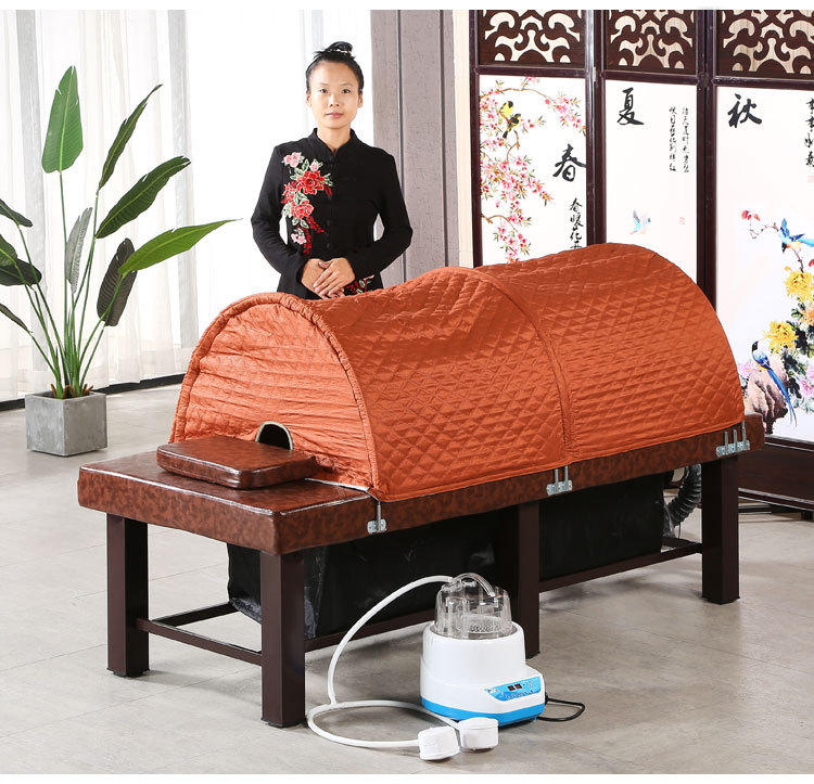 1艾灸床全身灸家用中草药熏蒸床砭石汗蒸理疗床两用一体美容院
