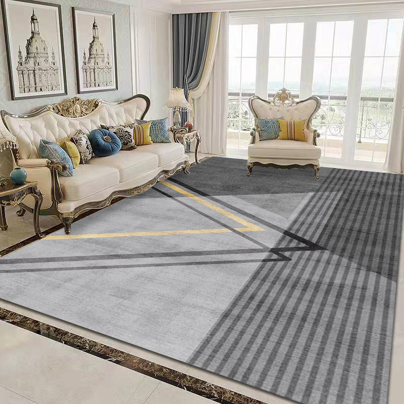 Cashmere-like Simple Living Room Carpet Elegant Home Room Full-Covered Large-Area Floor Mat Wear-Resistant Washable Floor Mat