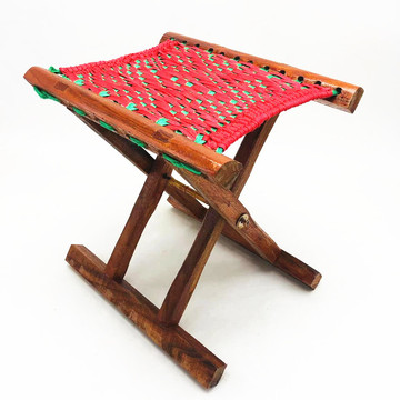 木制马扎 红色马扎凳子 编花马扎钓鱼椅子多元店日用百货批发