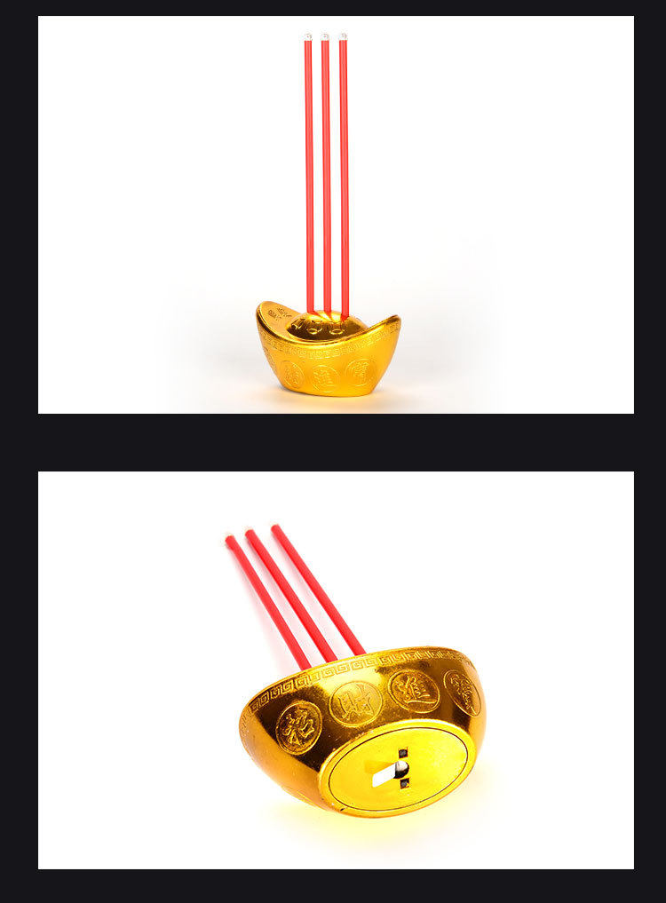 长胜电子香电池式清明祭拜电子香炉财神香炉财神灯电蜡烛灯佛具