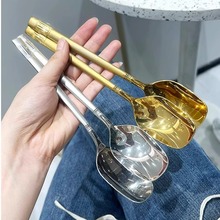 汤匙家用厨房高颜值精品小勺创意ins韩式可爱女神勺子长柄餐饭勺