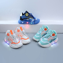 2024春秋新款LED感应灯发光鞋儿童运动鞋篮球鞋男女童鞋宝宝鞋