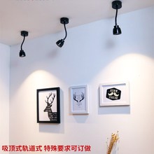 万向可调软管射灯北欧背景墙壁展柜明装客厅天花灯吸顶COB小单灯