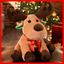圣诞节麋鹿公仔毛绒玩具小鹿玩偶气氛道具平安夜送儿童女生礼品物