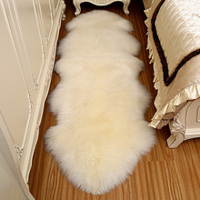 整张羊皮毛一体纯羊毛沙发垫欧式卧室床边羊毛地毯长毛羊皮垫