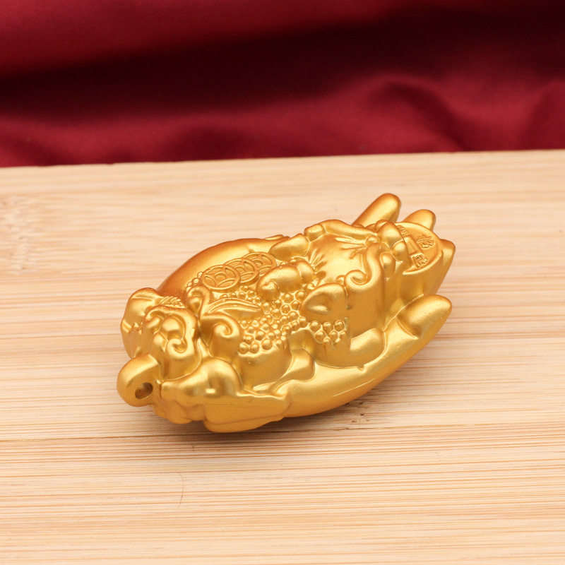 金属实心佛手招财貔貅挂件吊坠珠绳伸手来财手把玩件桌面招财礼物