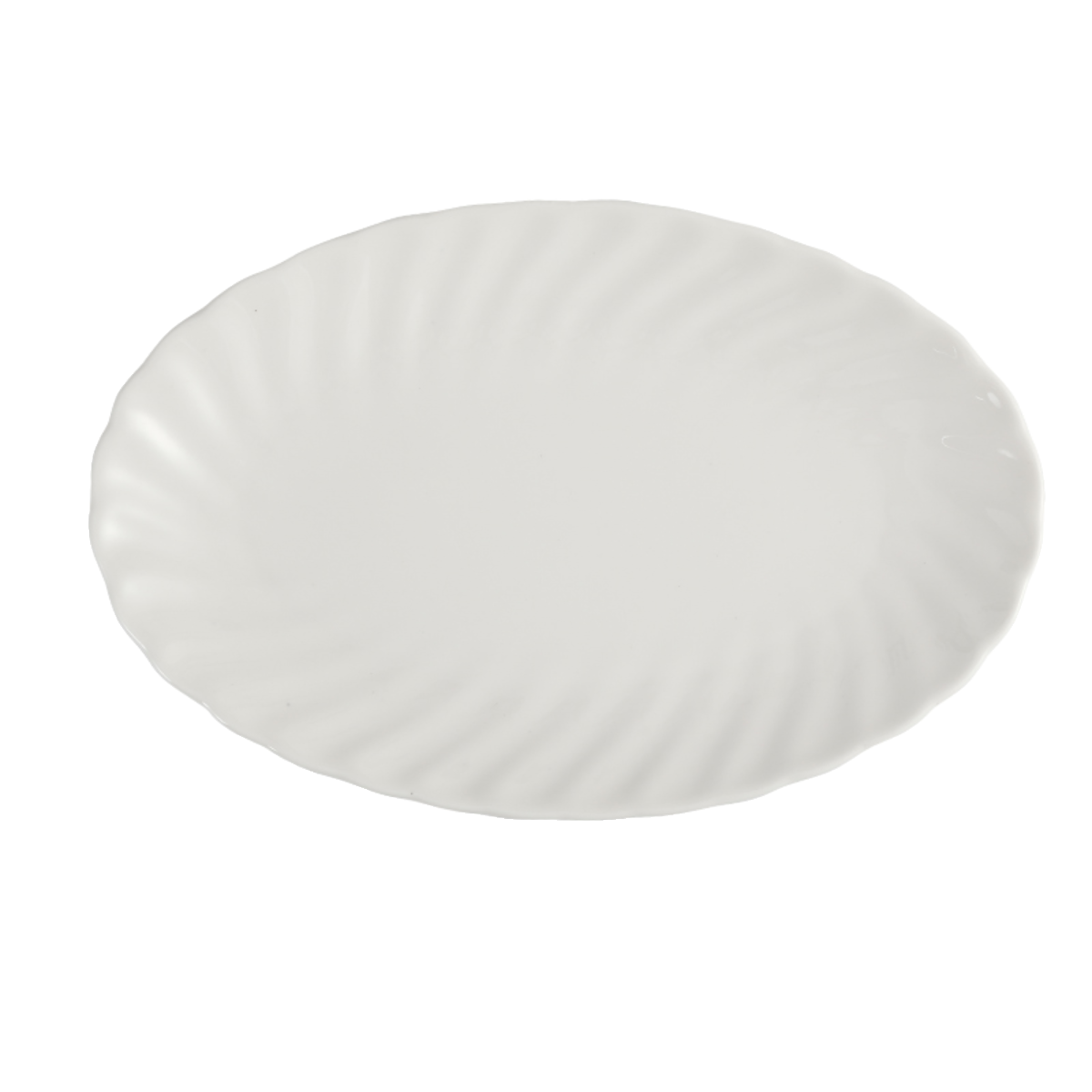 maf9鱼盘家用2024新款花型蒸鱼盘陶瓷纯白盘子椭圆形轻奢