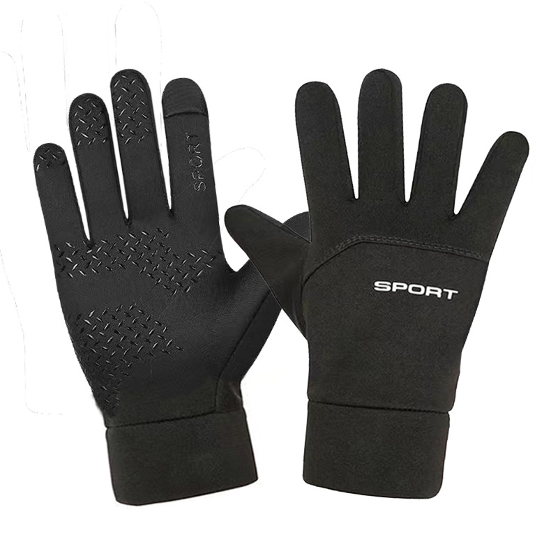 2024春季骑行手套男士触屏加绒保暖骑车开车防寒户外运动辛集手套