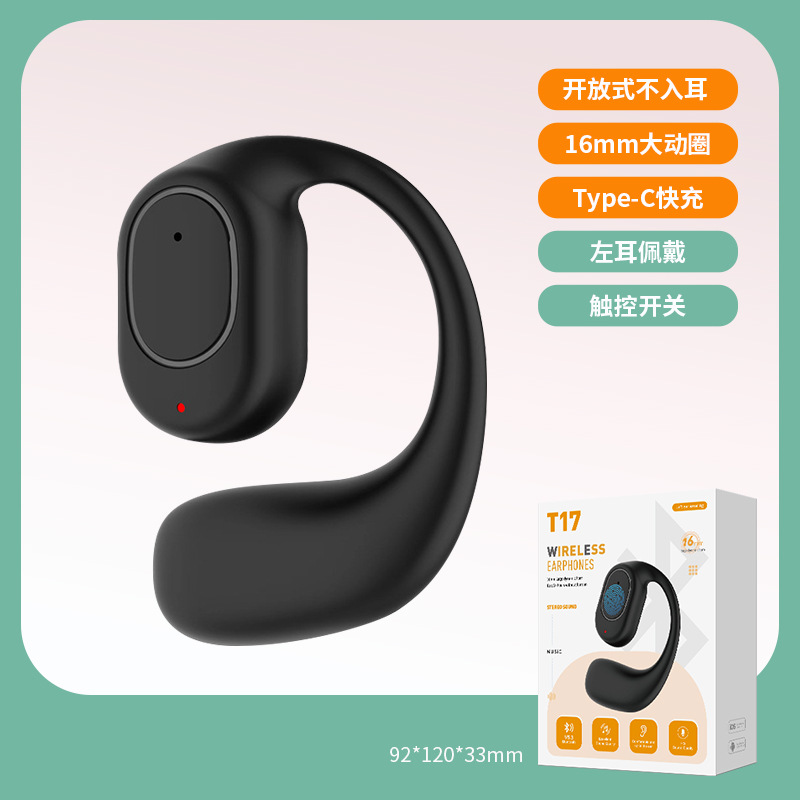 Ows Real Wireless Bluetooth Headset Ultra-Long Standby Non-in-Ear Ear-Mounted Touch Call Business Single-Ear Headset