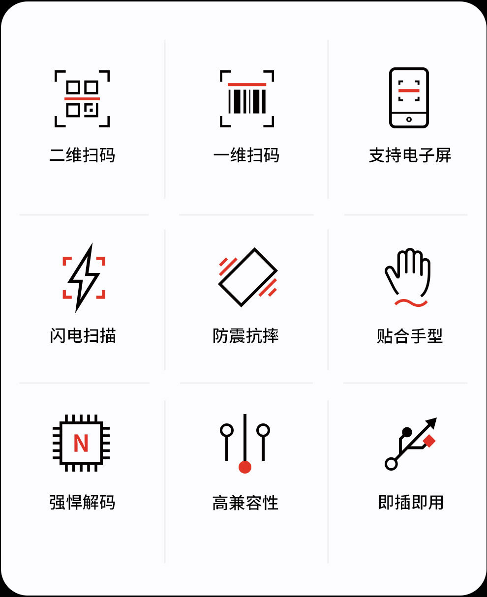 霍尼韦尔扫码枪hh360/480二维码扫描枪条形收款码无线