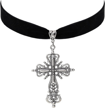 跨境 外贸 亚马逊 哥特式十字架项链 厂家直销