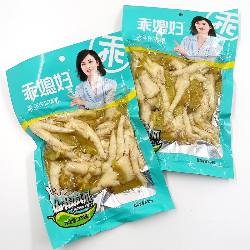 办公室休闲零食泡椒凤爪多克数乖媳妇山椒凤爪重庆风味山椒鸡爪