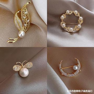 精致别针防走光扣胸针蝴蝶胸花扣针配饰文艺范气质时尚个性女