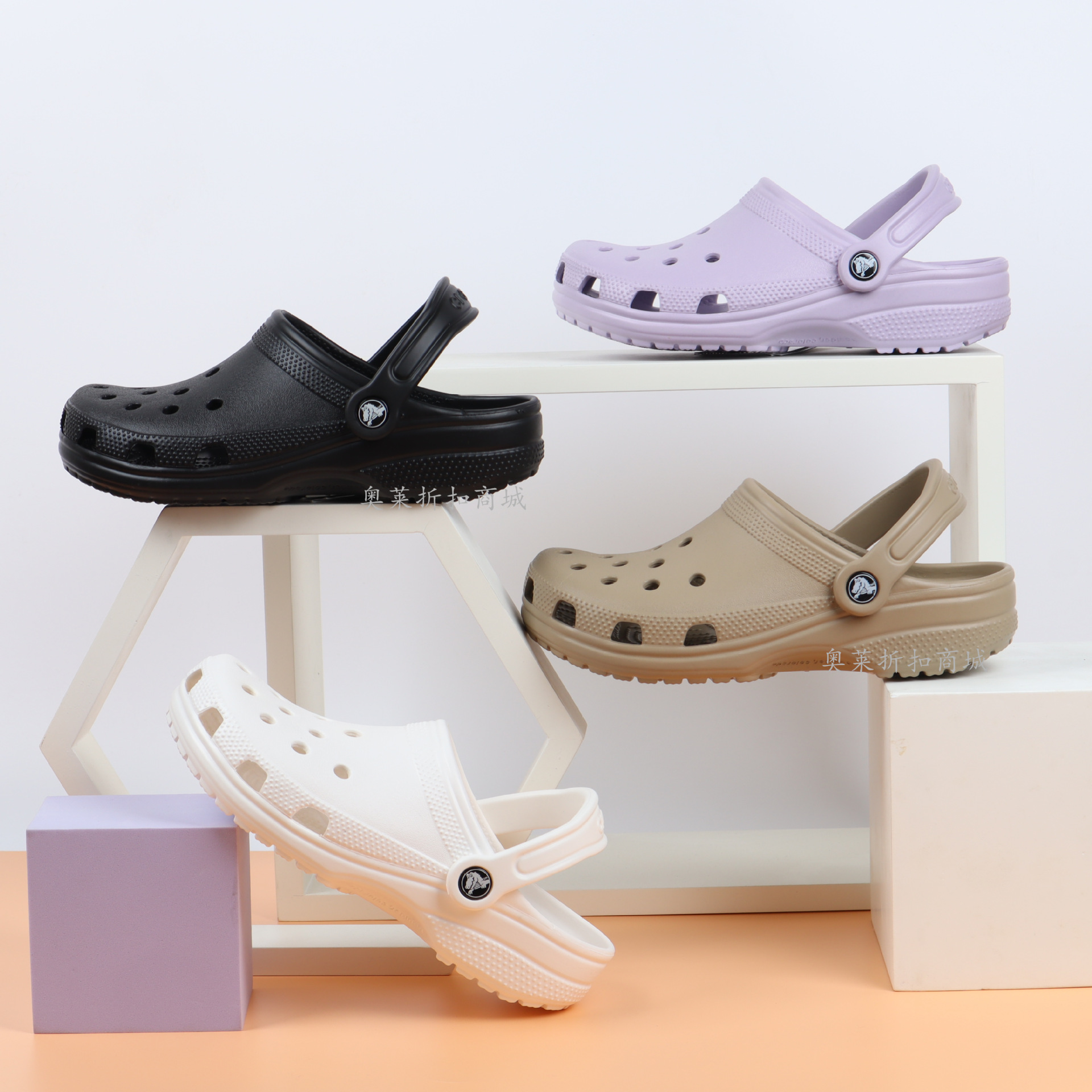 卡洛驰洞洞鞋夏季新款明星女鞋户外轻便男款防滑凉