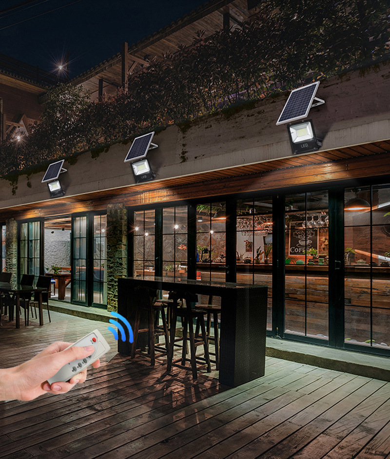 太阳能灯户外庭院灯100w防水投光灯壁灯新农村室内外家用批发