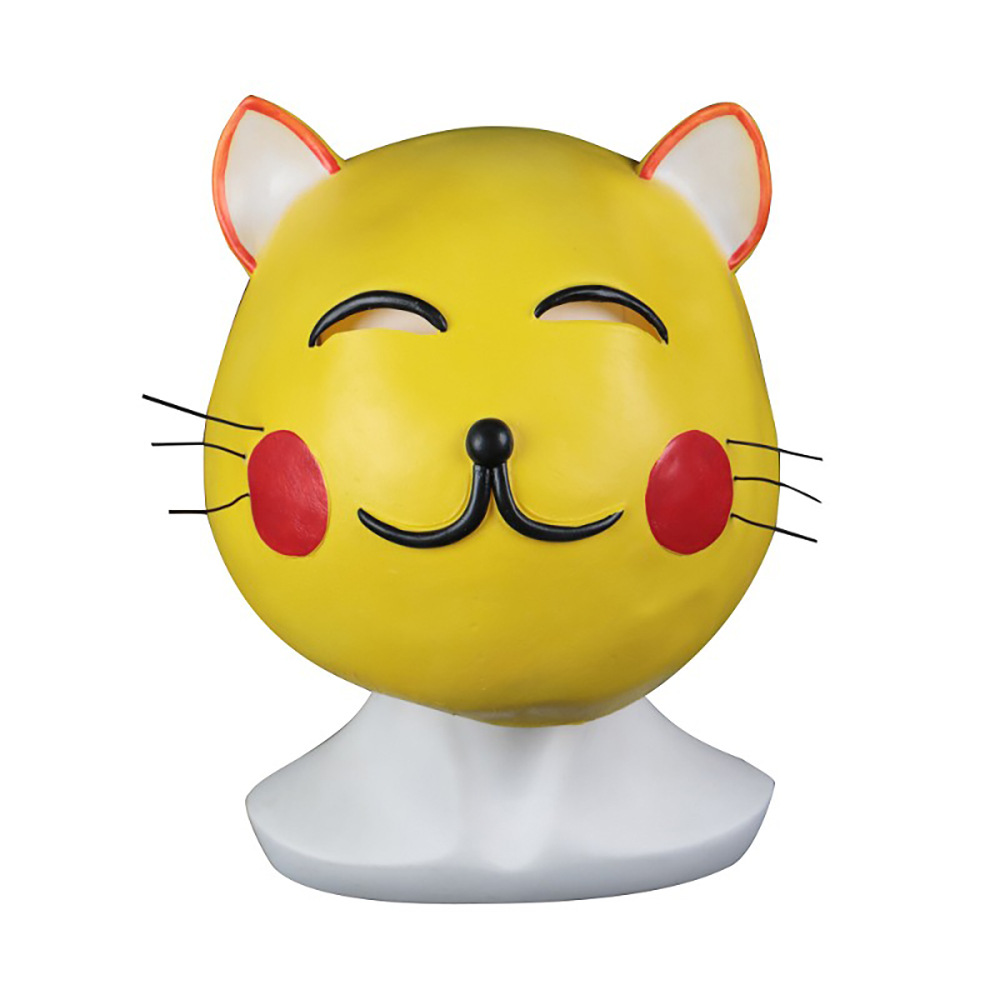 可爱招财猫头套面具cosplay搞笑幽默卡通动漫猫咪动物面具