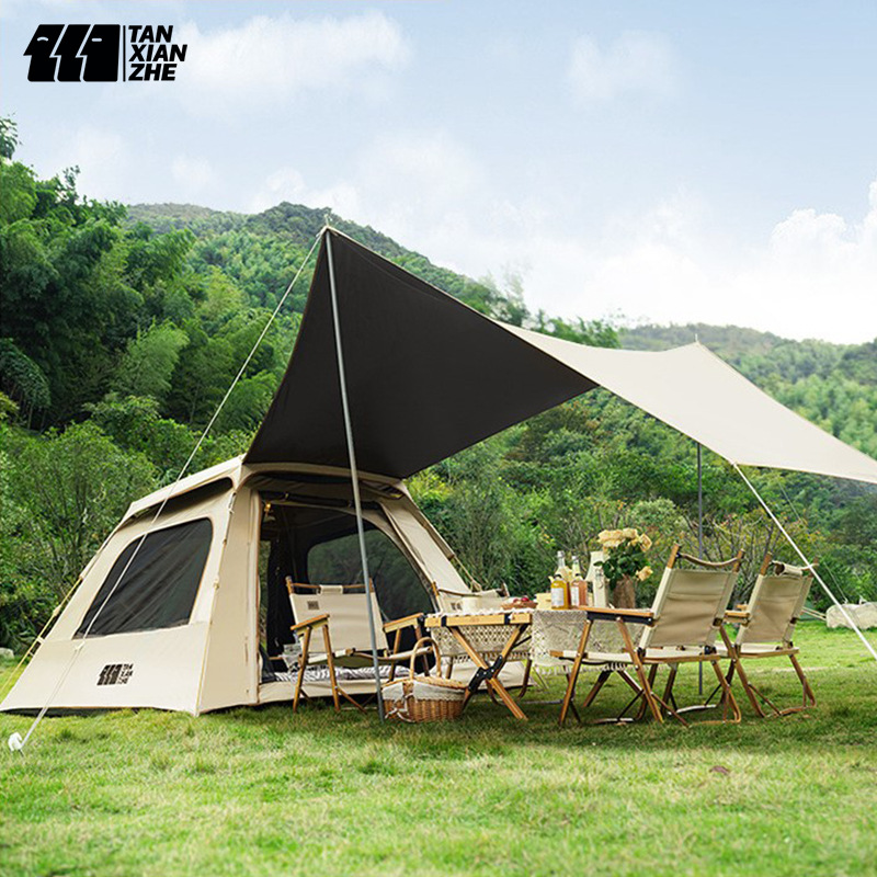 探险者帐篷户外露营天幕一体式全自动速开防晒防雨野餐便携式折叠