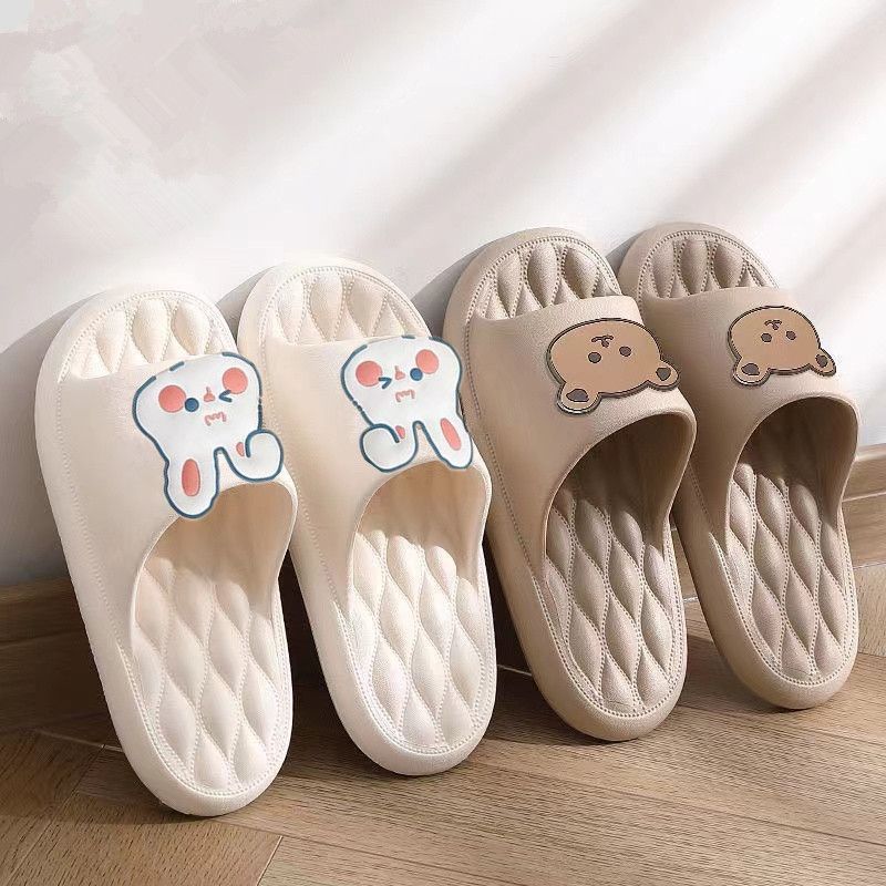 Couple Slippers Female Summer Outdoor Wear Indoor Home Bathroom Bath Cute Cartoon Household Sandals in Stock Wholesale Generation Hair