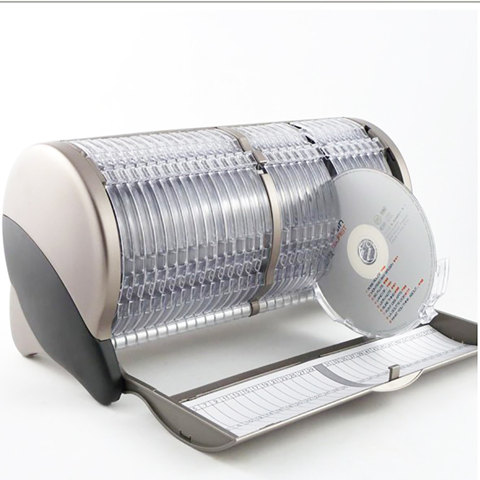 创意多彩塑料光盘盒单碟片dvd盒装卧室汽车用cd盘收纳盒可贴标签